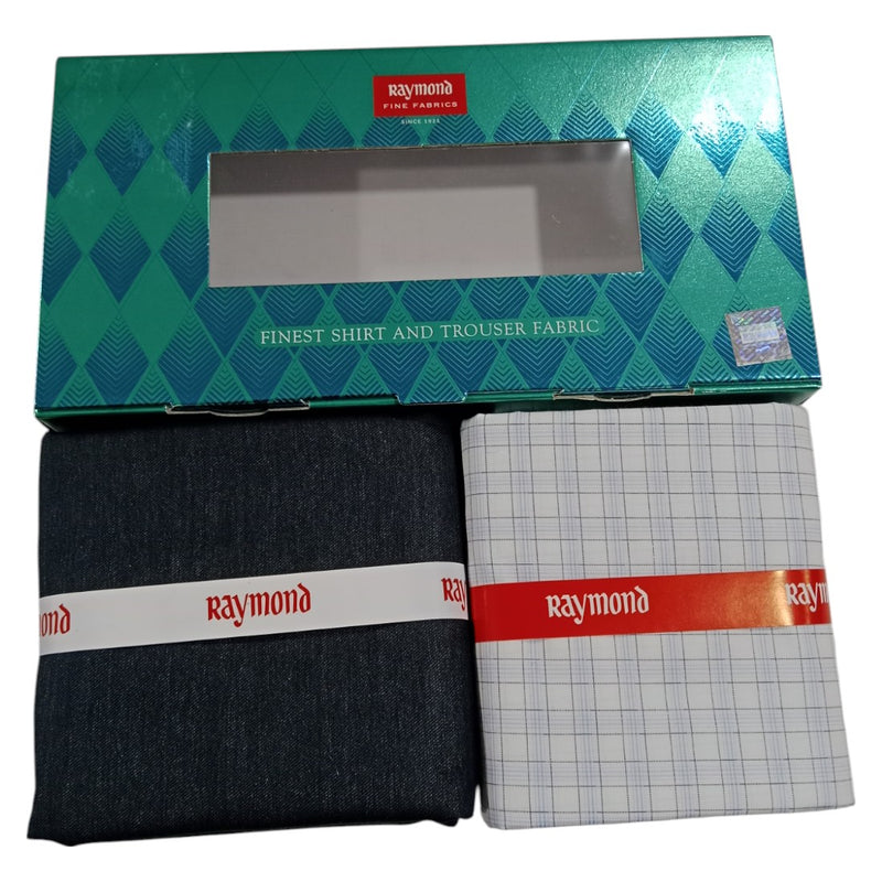 Raymond Unstitched Cotton  Checkered Shirt & Trouser Fabric.