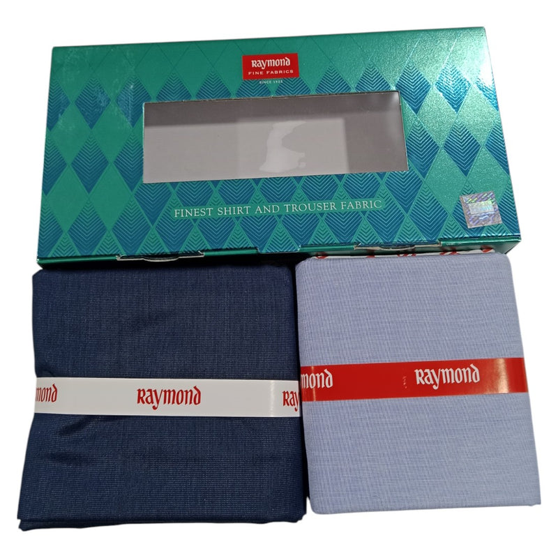 Raymond Unstitched Cotton  Checkered Shirt & Trouser Fabric.