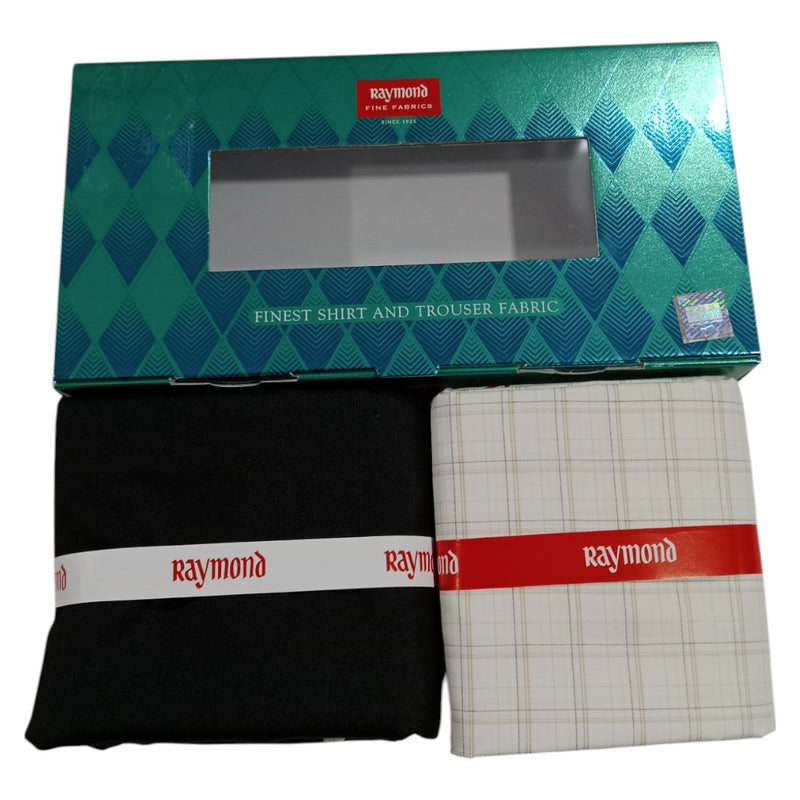 Raymond Unstitched Cotton  Checkered Shirt & Trouser Fabric.