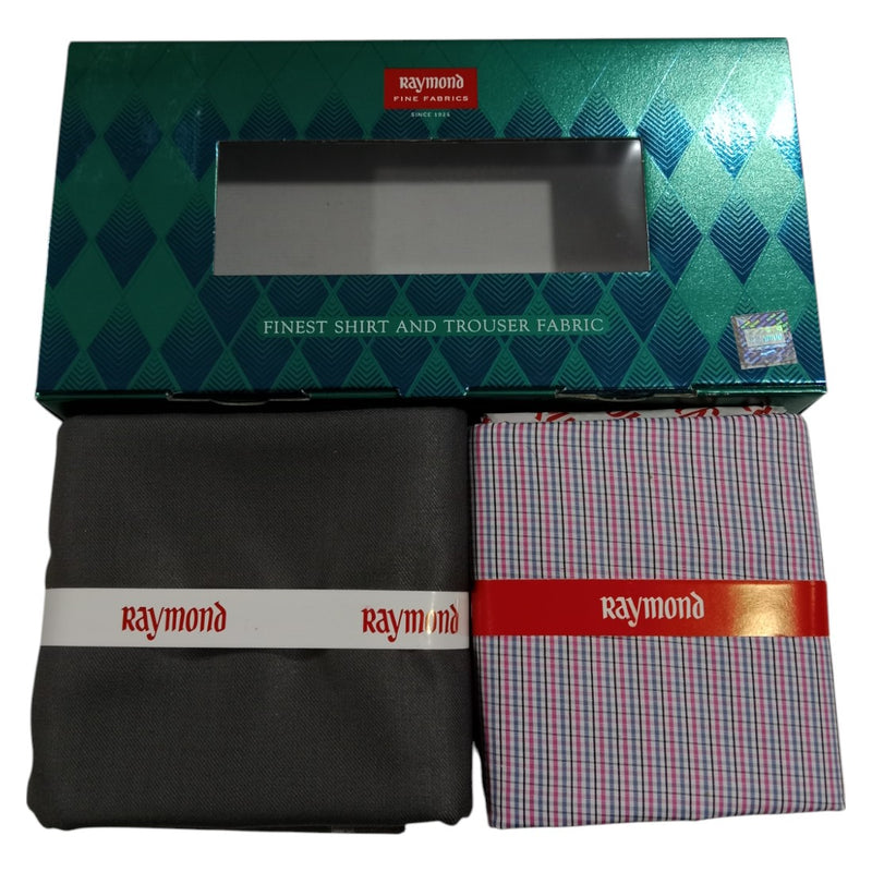 Raymond Unstitched Cotton  Checkered Shirt & Trouser Fabric.