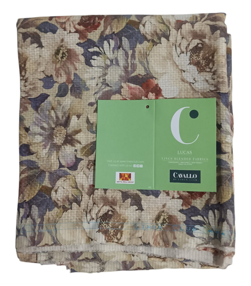 Lucas Linen Club Solid Print Shirt Fabric (Unstitched) LUCAS-LINEN-CLUB