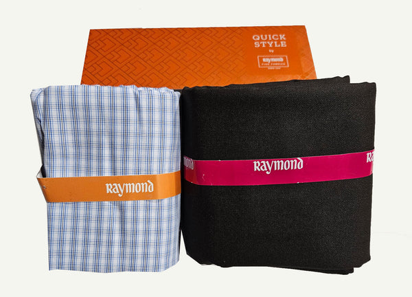 Raymond Cotton Blend Solid, Checkered Shirt & Trouser Fabric