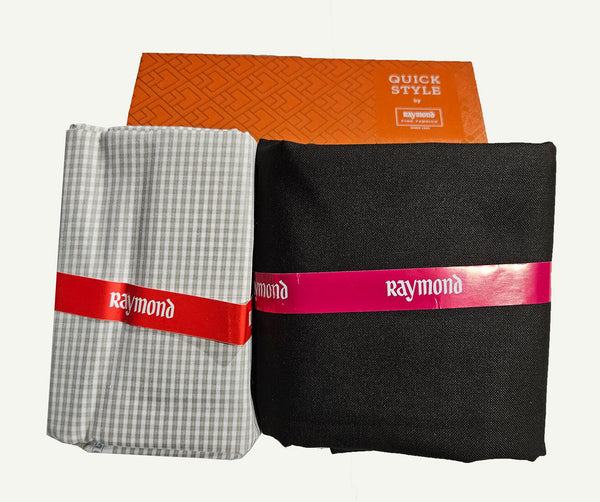 Raymond Cotton Blend Solid, Checkered Shirt & Trouser Fabric