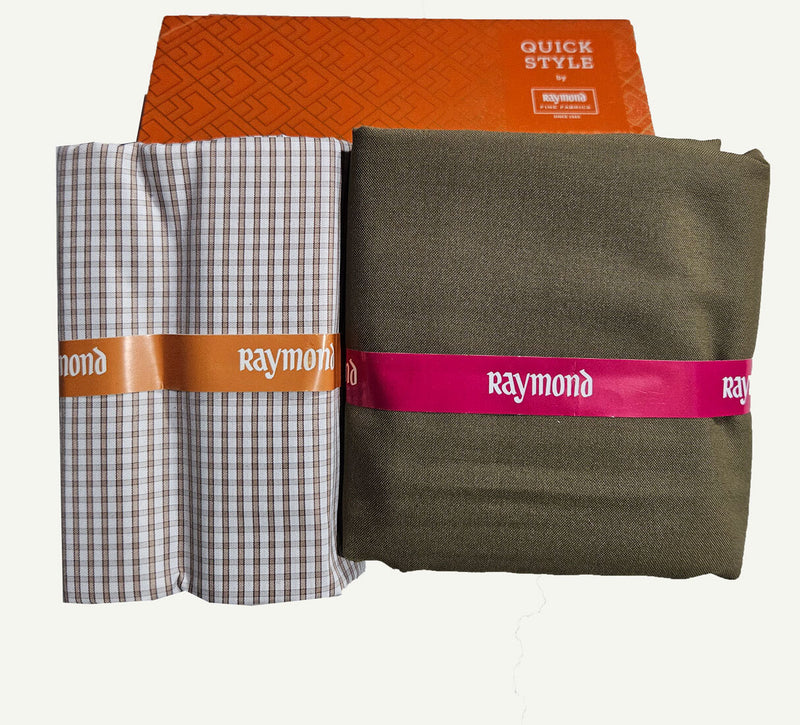 Raymond Cotton Blend Solid, Checkered Shirt & Trouser Fabric