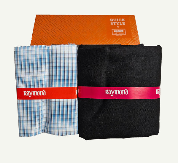 Raymond Cotton Blend Solid, Checkered Shirt & Trouser Fabric