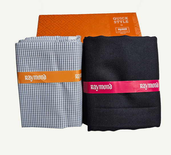 Raymond Cotton Blend Solid, Checkered Shirt & Trouser Fabric
