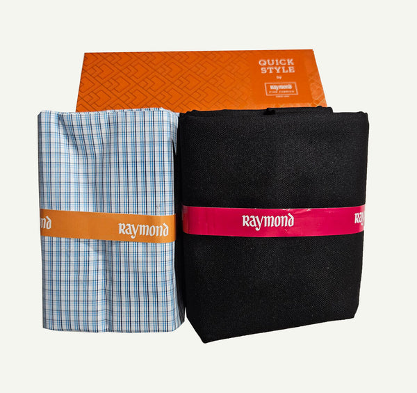 Raymond Cotton Blend Solid, Checkered Shirt & Trouser Fabric