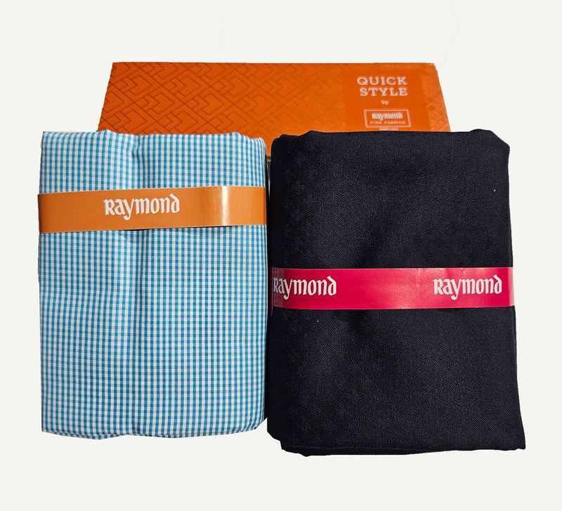Raymond Cotton Blend Solid, Checkered Shirt & Trouser Fabric