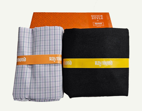 Raymond Cotton Blend Solid, Checkered Shirt & Trouser Fabric