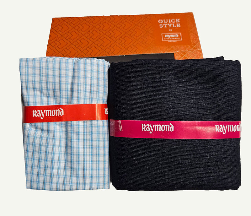 Raymond Cotton Blend Solid, Checkered Shirt & Trouser Fabric