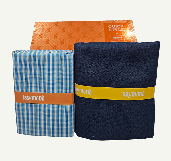 Raymond Cotton Blend Solid, Checkered Shirt & Trouser Fabric