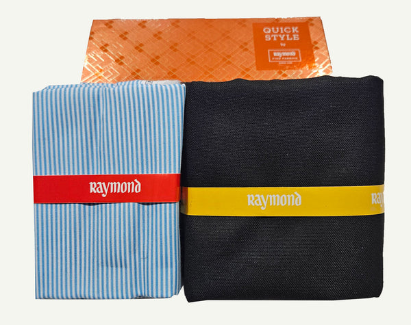 Raymond Cotton Blend Solid, Checkered Shirt & Trouser Fabric