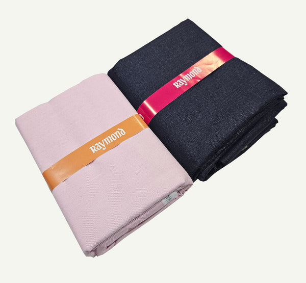 Raymond Cotton Blend Solid, Checkered Shirt & Trouser Fabric