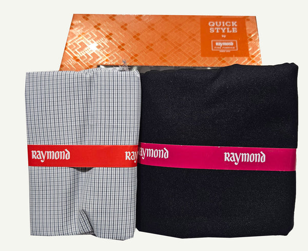 Raymond Cotton Blend Solid, Checkered Shirt & Trouser Fabric