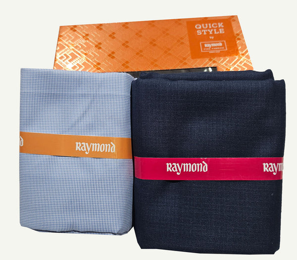 Raymond Cotton Blend Solid, Checkered Shirt & Trouser Fabric