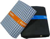 Raymond Cotton Blend Solid, Checkered Shirt & Trouser Fabric