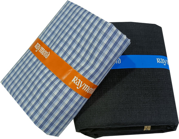 Raymond Cotton Blend Solid, Checkered Shirt & Trouser Fabric