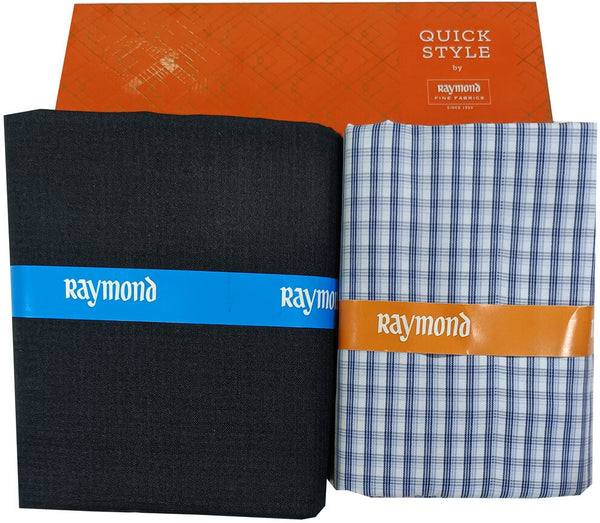 Raymond Cotton Blend Solid, Checkered Shirt & Trouser Fabric