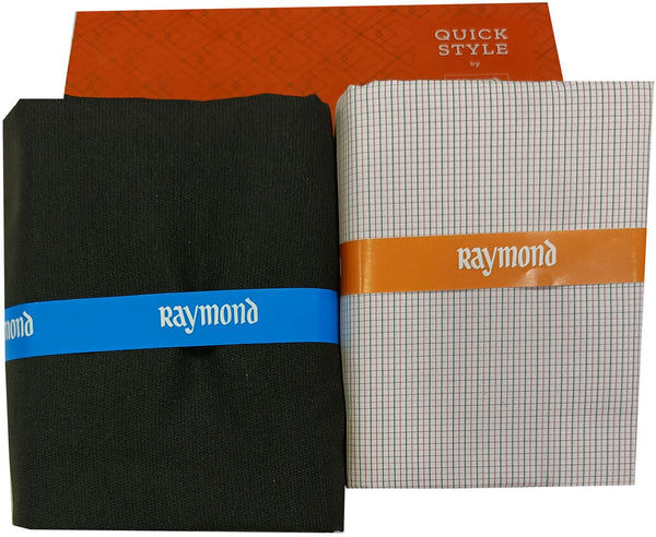 Raymond Cotton Blend Solid, Checkered Shirt & Trouser Fabric