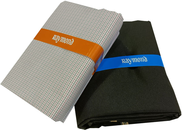 Raymond Cotton Blend Solid, Checkered Shirt & Trouser Fabric