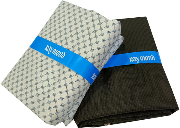 Raymond Cotton Blend Solid, Checkered Shirt & Trouser Fabric