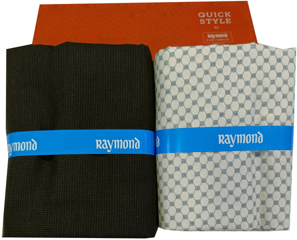 Raymond Cotton Blend Solid, Checkered Shirt & Trouser Fabric