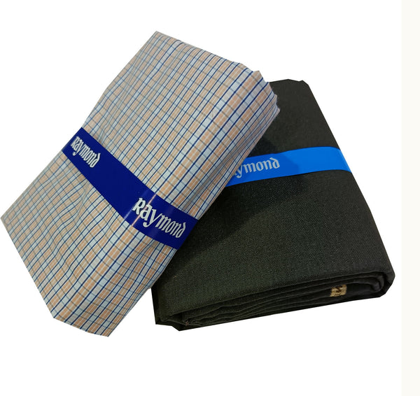 Raymond Cotton Blend Solid, Checkered Shirt & Trouser Fabric