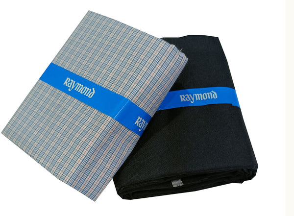 Raymond Cotton Blend Solid, Checkered Shirt & Trouser Fabric