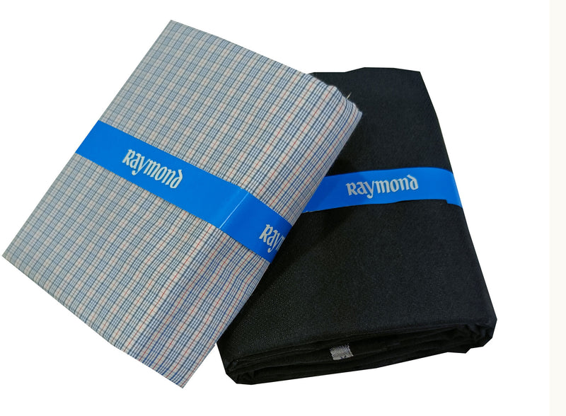Raymond Cotton Blend Solid, Checkered Shirt & Trouser Fabric