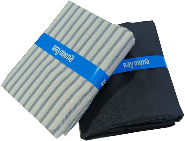 Raymond Cotton Blend Solid, Checkered Shirt & Trouser Fabric