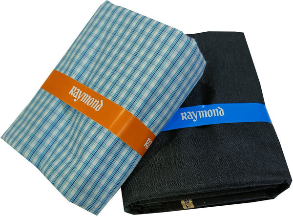 Raymond Cotton Blend Solid, Checkered Shirt & Trouser Fabric