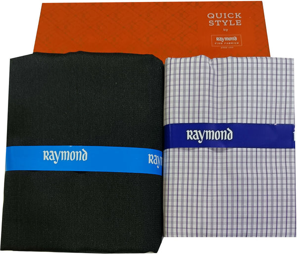 Raymond Cotton Blend Solid, Checkered Shirt & Trouser Fabric