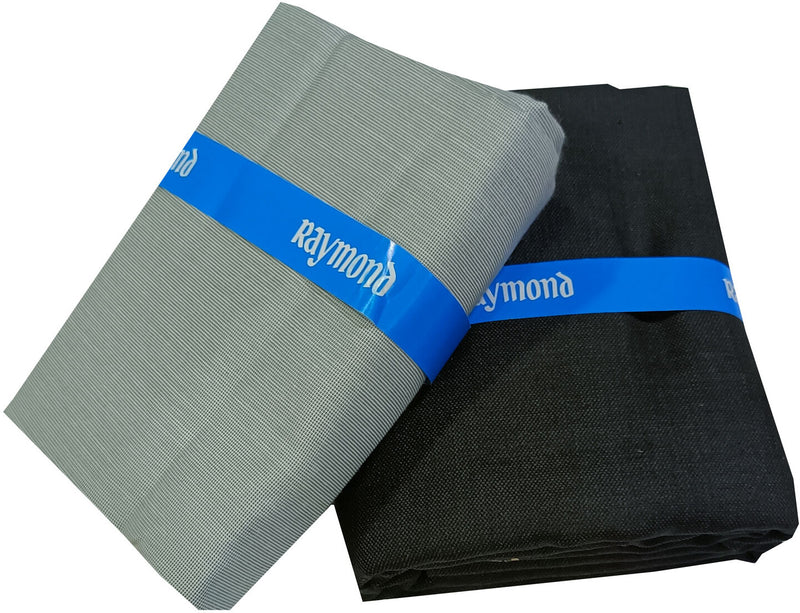 Raymond Cotton Blend Solid, Checkered Shirt & Trouser Fabric