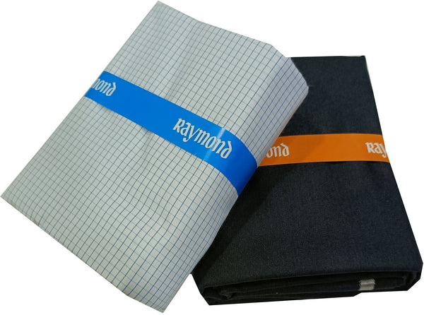 Raymond Cotton Blend Solid, Checkered Shirt & Trouser Fabric