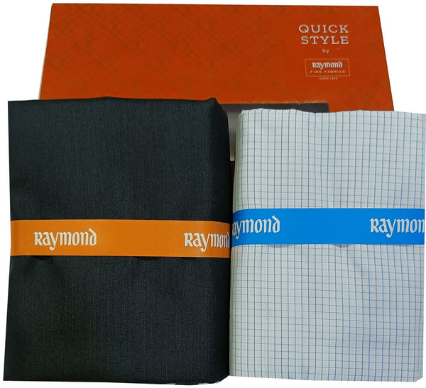 Raymond Cotton Blend Solid, Checkered Shirt & Trouser Fabric