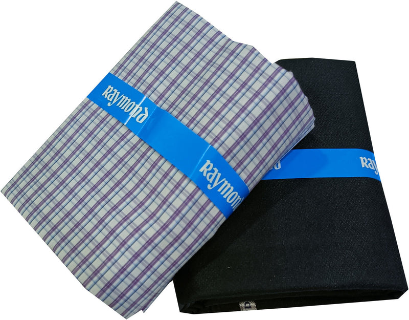 Raymond Cotton Blend Solid, Checkered Shirt & Trouser Fabric