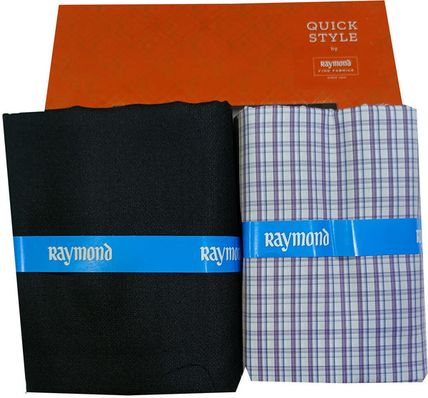 Raymond Cotton Blend Solid, Checkered Shirt & Trouser Fabric