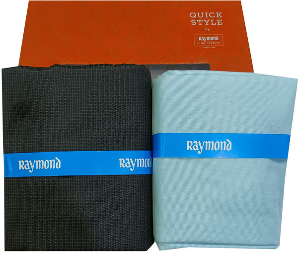 Raymond Cotton Blend Solid, Checkered Shirt & Trouser Fabric