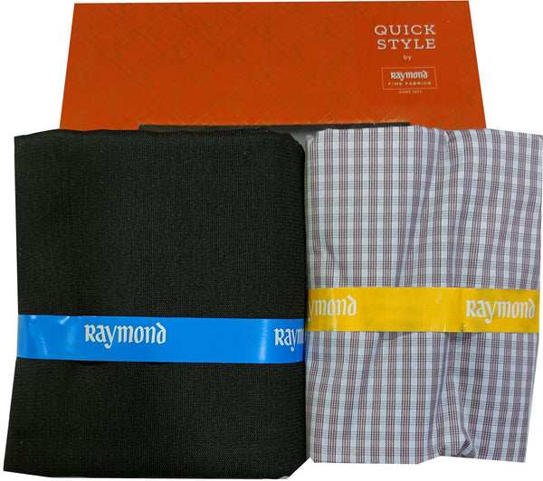 Raymond Cotton Blend Solid, Checkered Shirt & Trouser Fabric