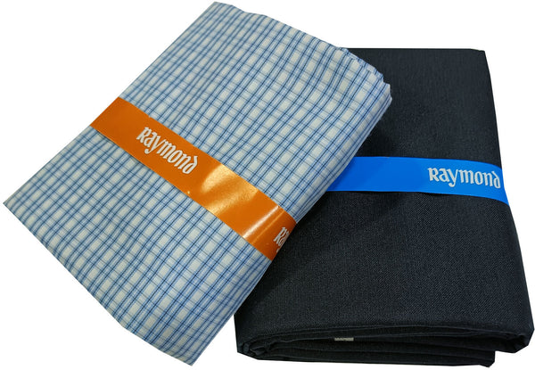Raymond Cotton Blend Solid, Checkered Shirt & Trouser Fabric
