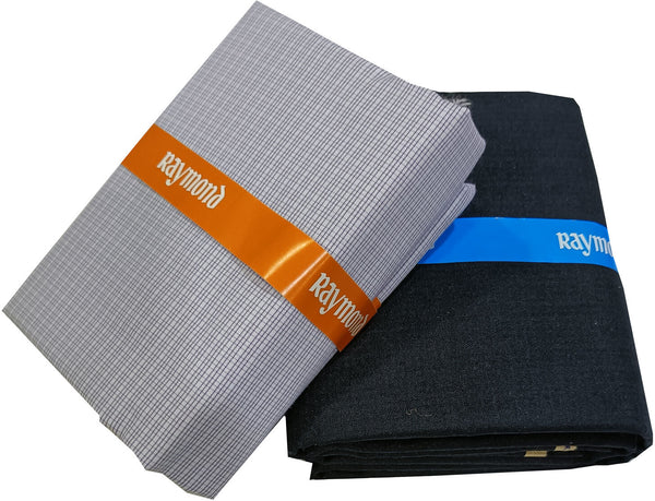 Raymond Cotton Blend Solid, Checkered Shirt & Trouser Fabric