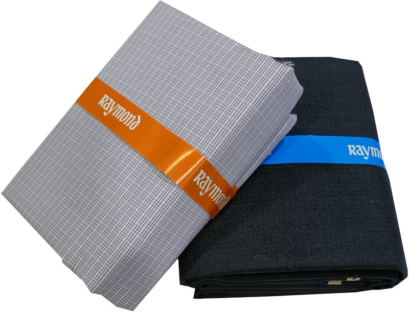Raymond Cotton Blend Solid, Checkered Shirt & Trouser Fabric