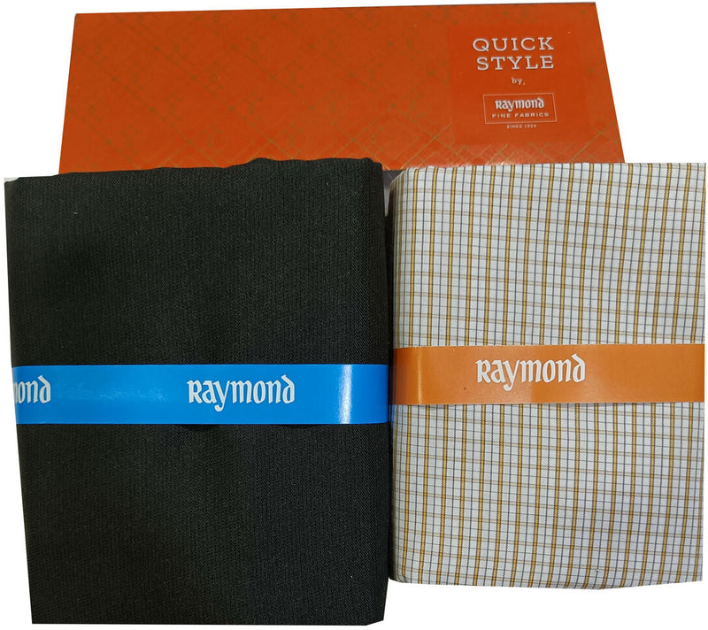 Raymond Cotton Blend Solid, Checkered Shirt & Trouser Fabric
