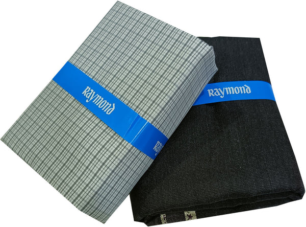 Raymond Cotton Blend Solid, Checkered Shirt & Trouser Fabric