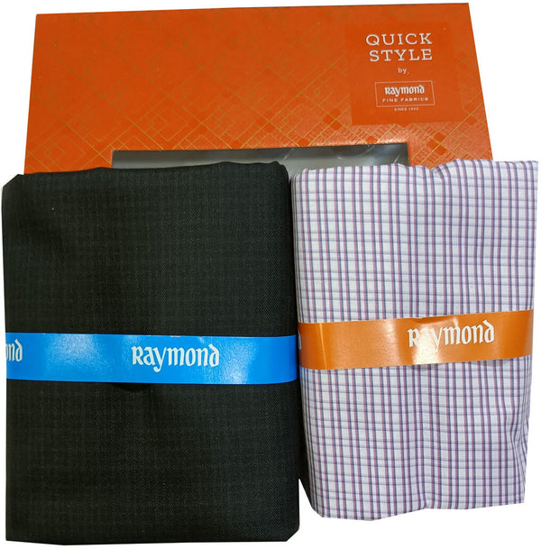 Raymond Cotton Blend Solid, Checkered Shirt & Trouser Fabric