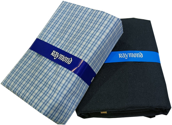 Raymond Cotton Blend Solid, Checkered Shirt & Trouser Fabric