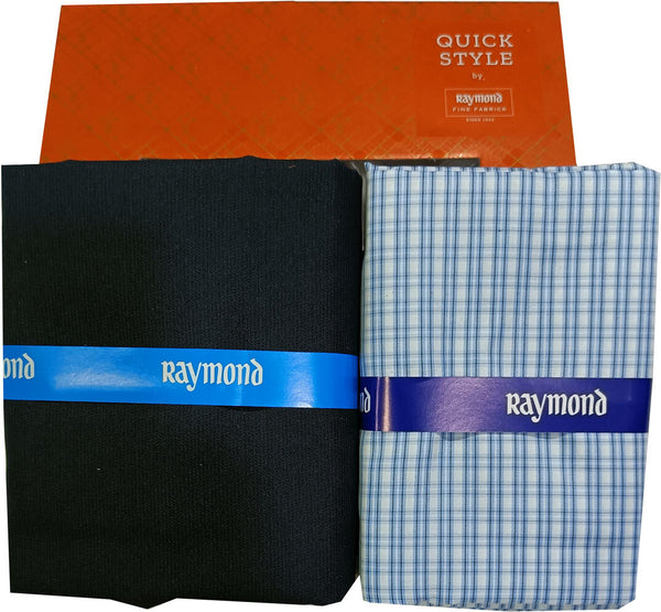 Raymond Cotton Blend Solid, Checkered Shirt & Trouser Fabric