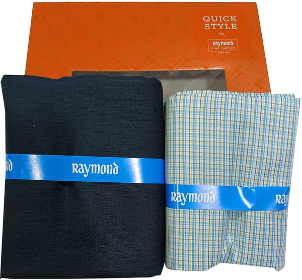 Raymond Cotton Blend Solid, Checkered Shirt & Trouser Fabric