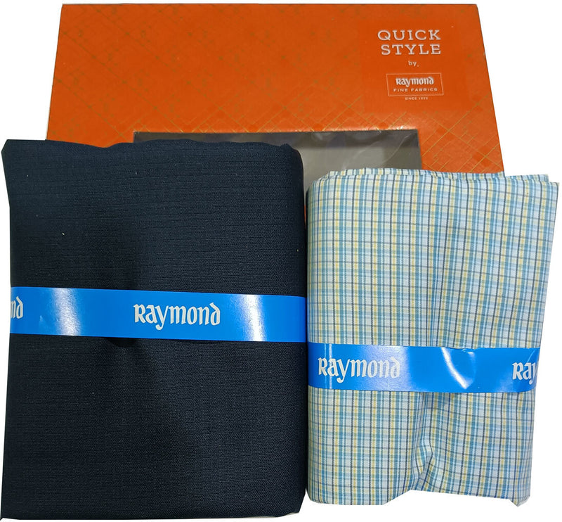 Raymond Cotton Blend Solid, Checkered Shirt & Trouser Fabric