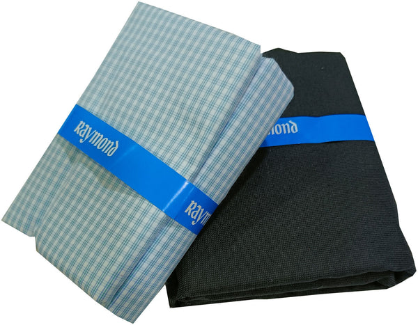 Raymond Cotton Blend Solid, Checkered Shirt & Trouser Fabric